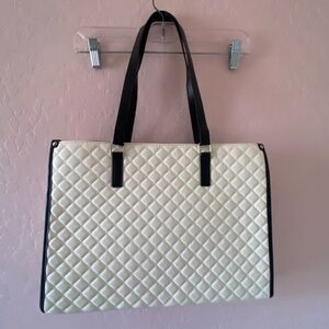 White Quilted Travel Bag